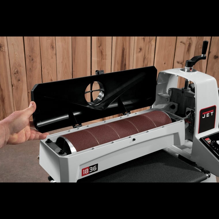 Jet Drum Sander JWDS-1836 with Open Stand - full pic 