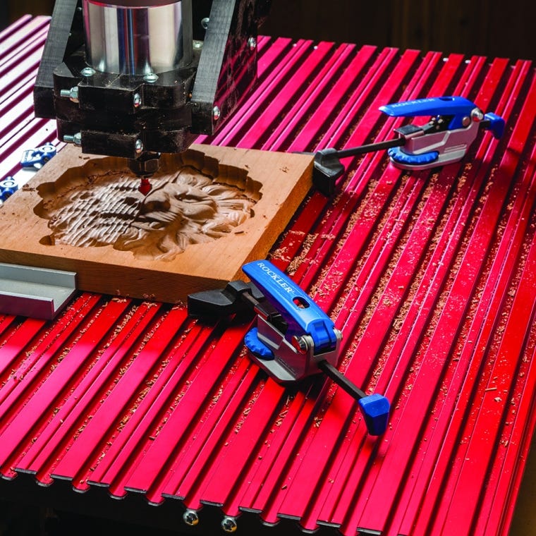 Rockler Auto-Lock T-Track Clamp - full pic 