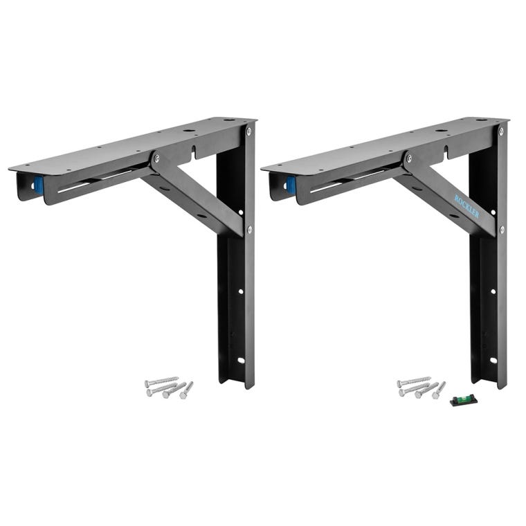 Rockler Rock-Steady Folding Worktop Wall Brackets, Pair - full pic 