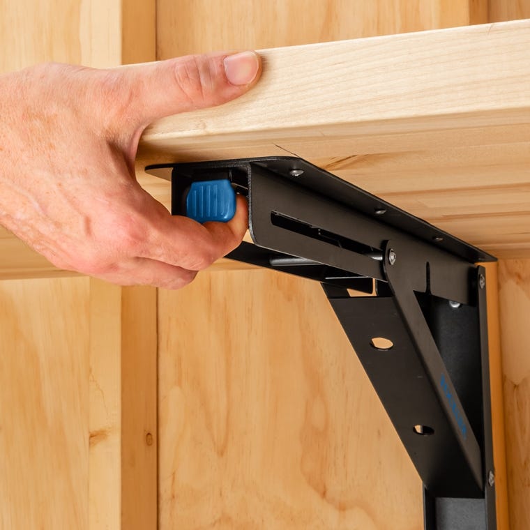 Rockler Rock-Steady Folding Worktop Wall Brackets, Pair - full pic 