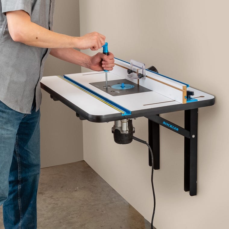 Rockler Rock-Steady Folding Worktop Wall Brackets, Pair - full pic 