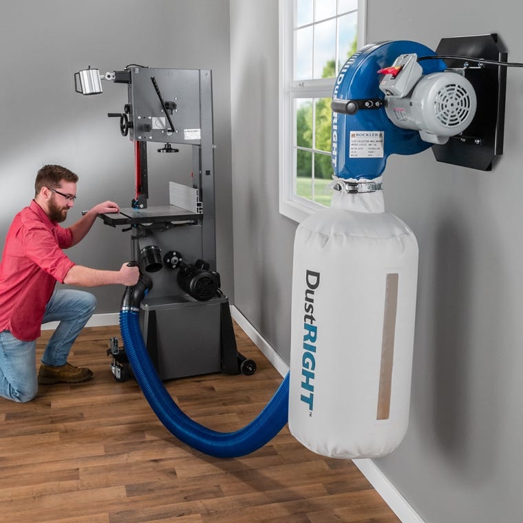 Dust Right Wall-Mount Dust Collector, 650 CFM - full pic 