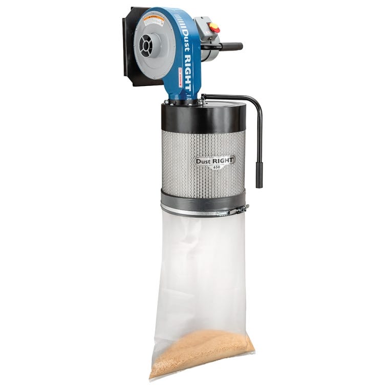 Dust Right Wall-Mount Dust Collector, 650 CFM - full pic 