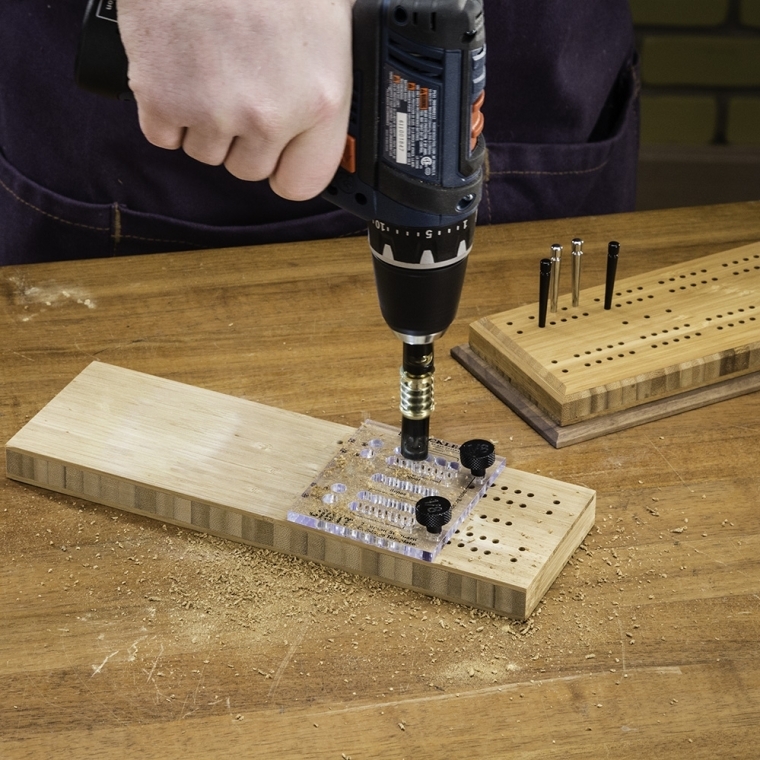 Small Cribbage Board Templates, 2-Player, Straight Track - full pic 