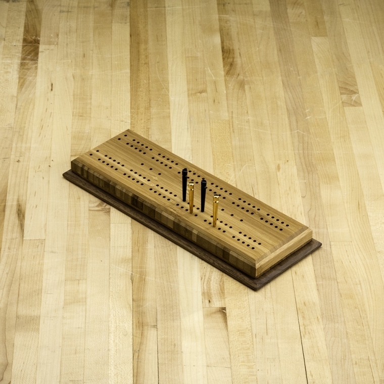 Small Cribbage Board Templates, 2-Player, Straight Track - full pic 