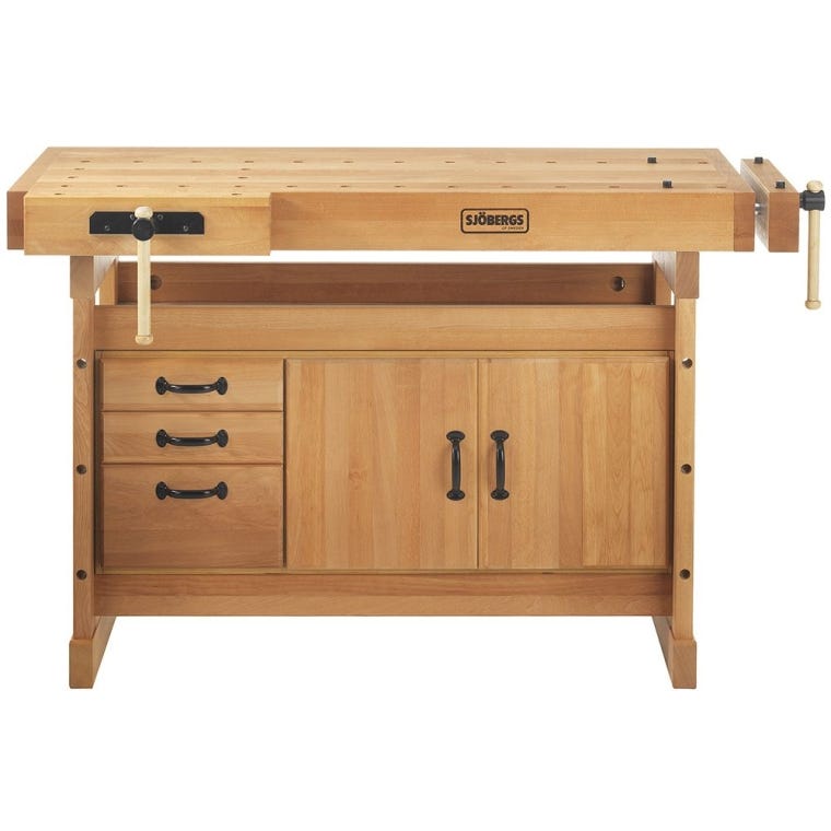 Sjobergs Scandi Plus Workbench 1425 with SM03 Cabinet - full pic 