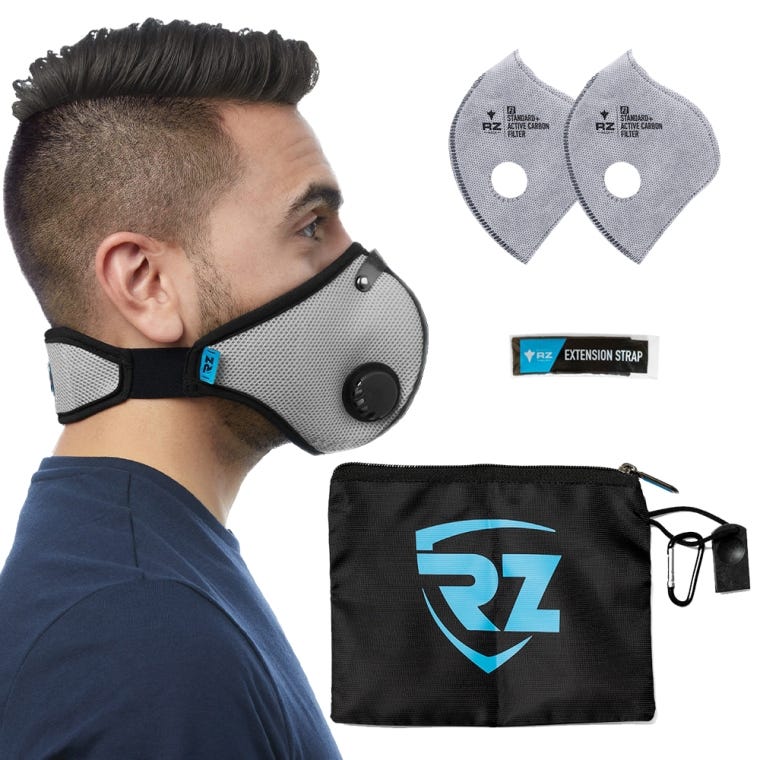 Medium M2 Mesh Face Mask, Titanium - full pic 