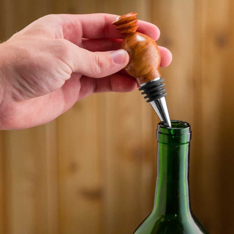 Rockler Stainless Steel Bottle Stopper - Finial - full pic 