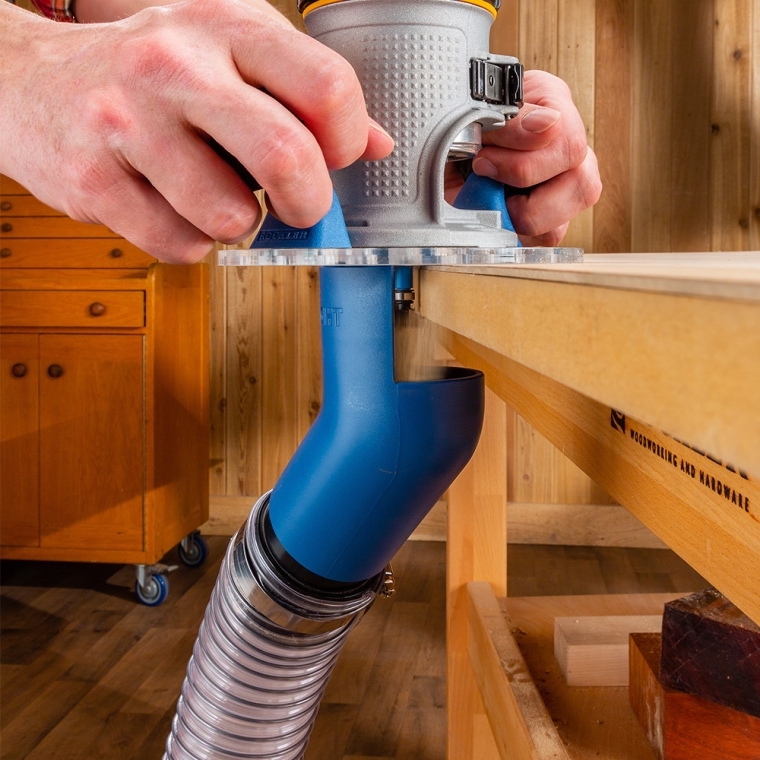 Dust Right Click-Connect Router Dust Port and Plate with Edge-Routing Dust Port - full pic 