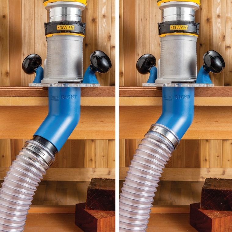Dust Right Click-Connect Router Dust Port and Plate with Edge-Routing Dust Port - full pic 