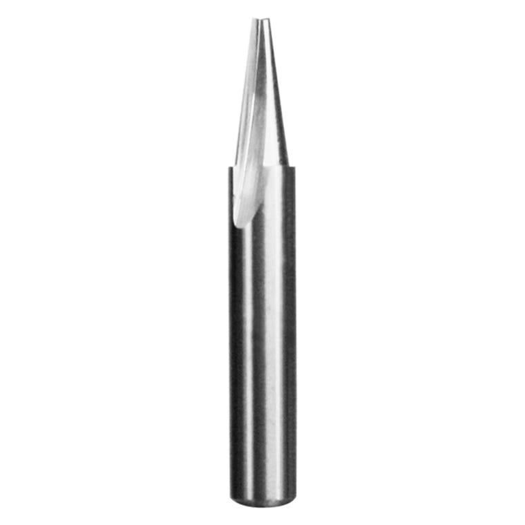 Freud #70-103 Engraving V-Groove Solid Carbide CNC Router Bit, 3/16'' Dia. x 1/2'' H x 7.5&deg; Taper x 1/4'' Shank - full pic 