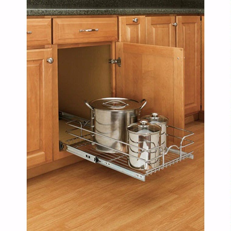 Cabinet Pullout Double Tier Wire Baskets, Rev-a-Shelf 5WB Series-Double Tier 18" Slides - full pic 