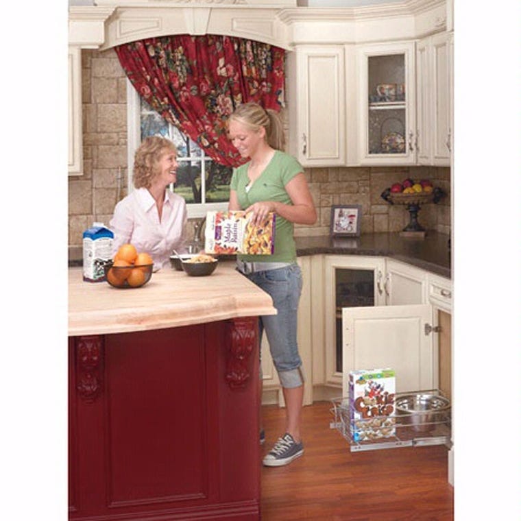 Cabinet Pullout Double Tier Wire Baskets, Rev-a-Shelf 5WB Series-Double Tier 18" Slides - full pic 