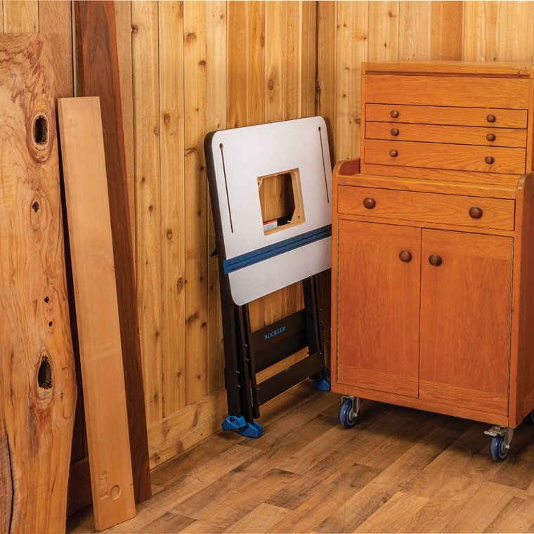 Rockler HPL Router Table with Pro Fence and Rock Steady Folding Stand - full pic 