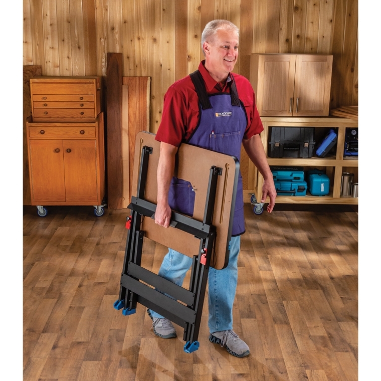 Rockler HPL Router Table with Pro Fence and Rock Steady Folding Stand - full pic 