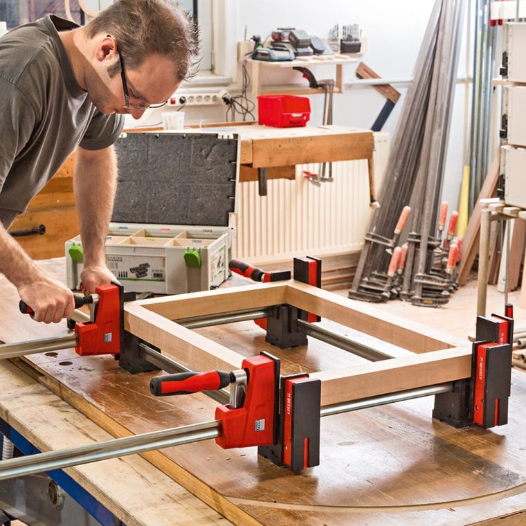 Bessey REVOlution Parallel Clamp/Framing Kit with (2) 50'', (2) 24'' and KP Blocks - full pic 