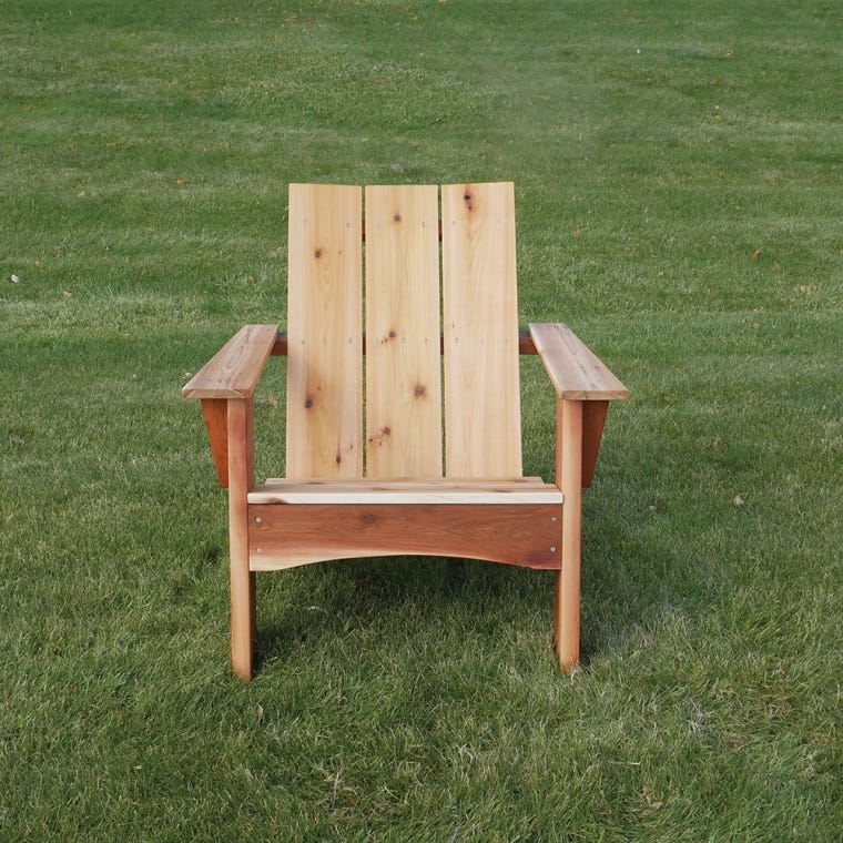 Rockler Modern Adirondack Chair Plan with Templates - full pic 