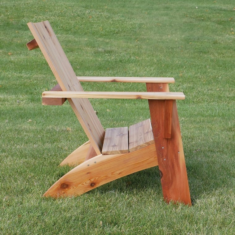 Rockler Modern Adirondack Chair Plan with Templates - full pic 