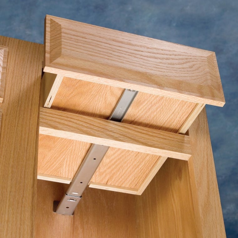 Accuride 1029 35-lb. Center-Mount Drawer Slide for Face Frame Cabinets - full pic 