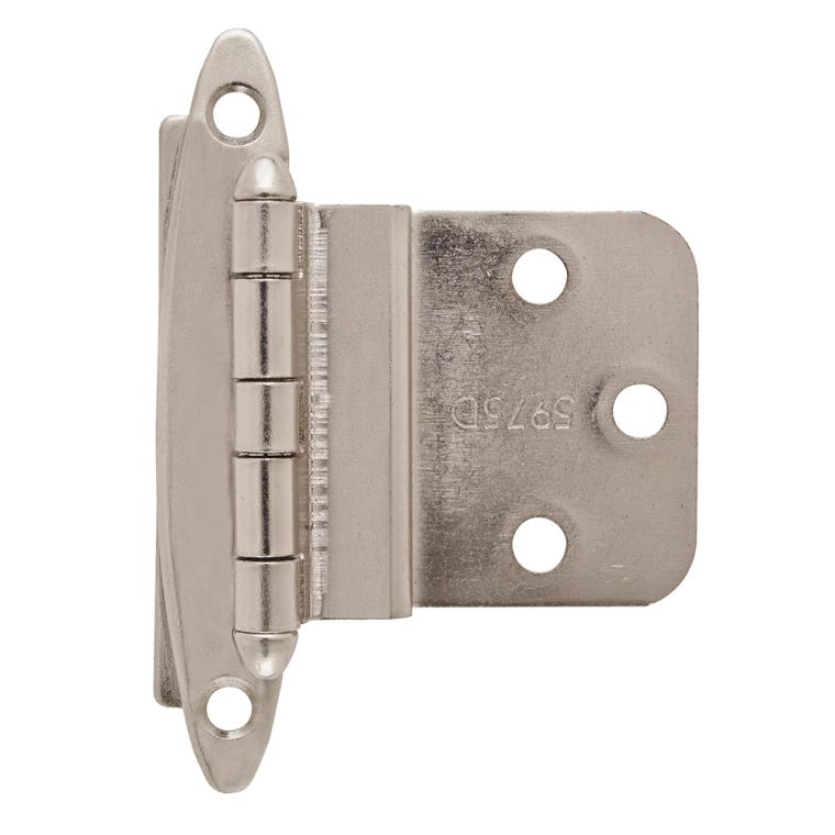 3/8'' Inset Free-Swinging Face-Mount Cabinet Hinges, Satin Nickel - full pic 