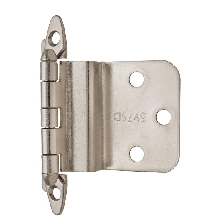3/8'' Inset Free-Swinging Face-Mount Cabinet Hinges, Satin Nickel - full pic 