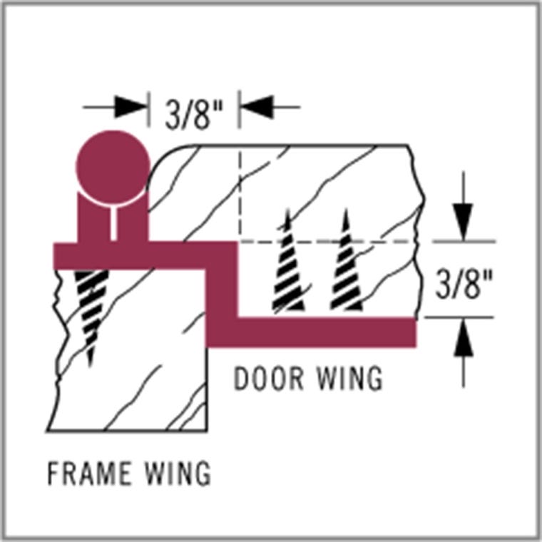 3/8'' Inset Free-Swinging Face-Mount Cabinet Hinges, Satin Nickel - full pic 