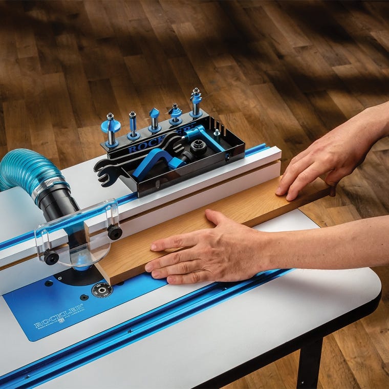 Rockler Cast Iron Router Table Master Kit with Cabinet and Pro Lift - full pic 