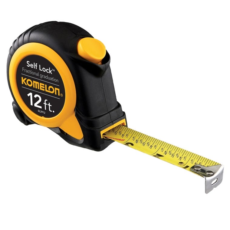 Komelon SL2912 Self-Lock Speed Mark 12' Tape Measure - full pic 