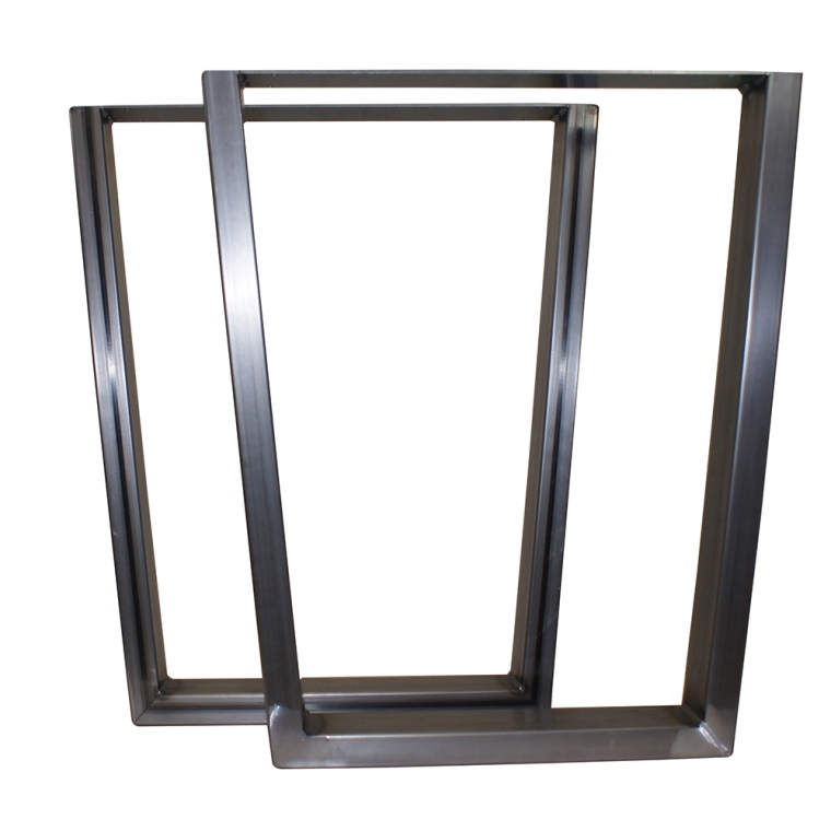 V-Shaped Welded Steel Table Legs (Pair) Black - full pic 