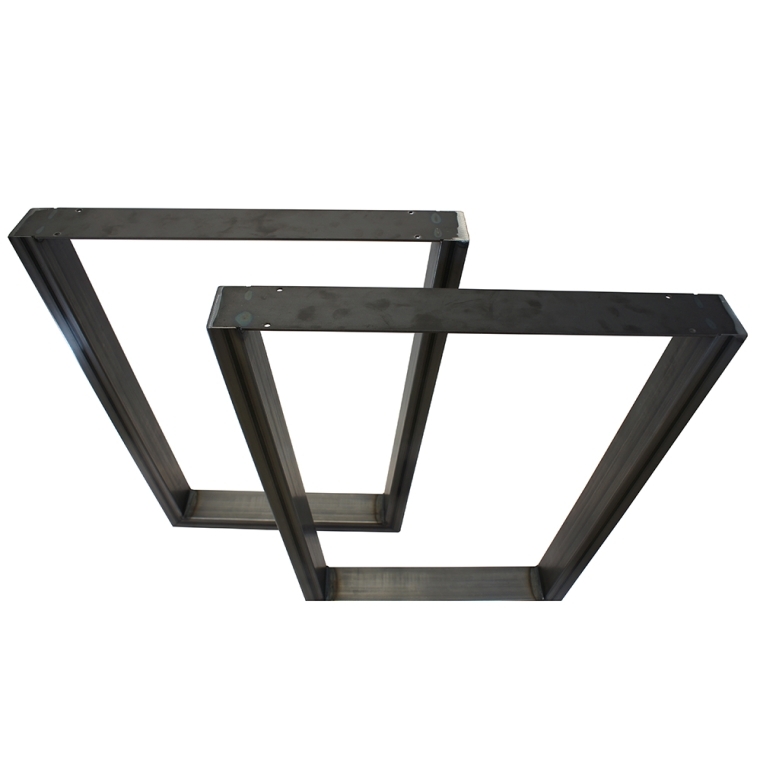 V-Shaped Welded Steel Table Legs (Pair) Black - full pic 