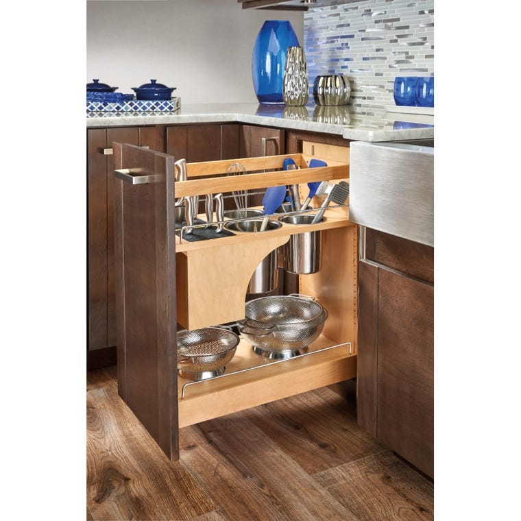 Base Cabinet Pullout Knife/Utensil Base Organizer Blumotion Soft-Close - 11 in. - full pic 