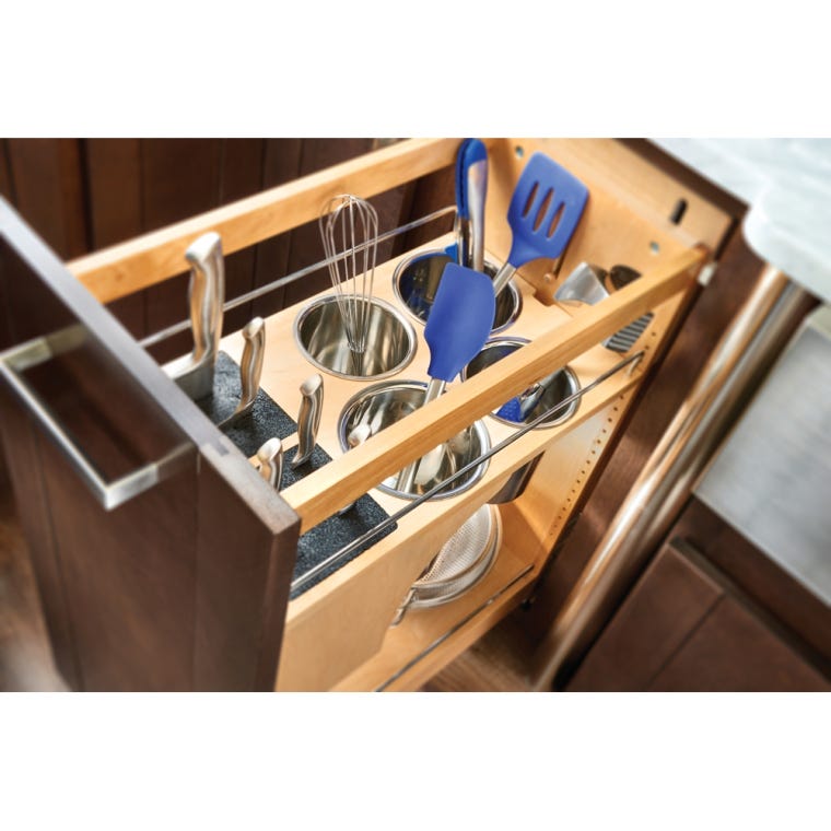 Base Cabinet Pullout Knife/Utensil Base Organizer Blumotion Soft-Close - 11 in. - full pic 