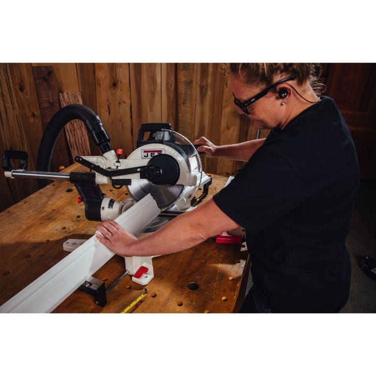 Jet Dual-Bevel Sliding Compound Miter Saw JMS-10X, 10'' Blade - full pic 