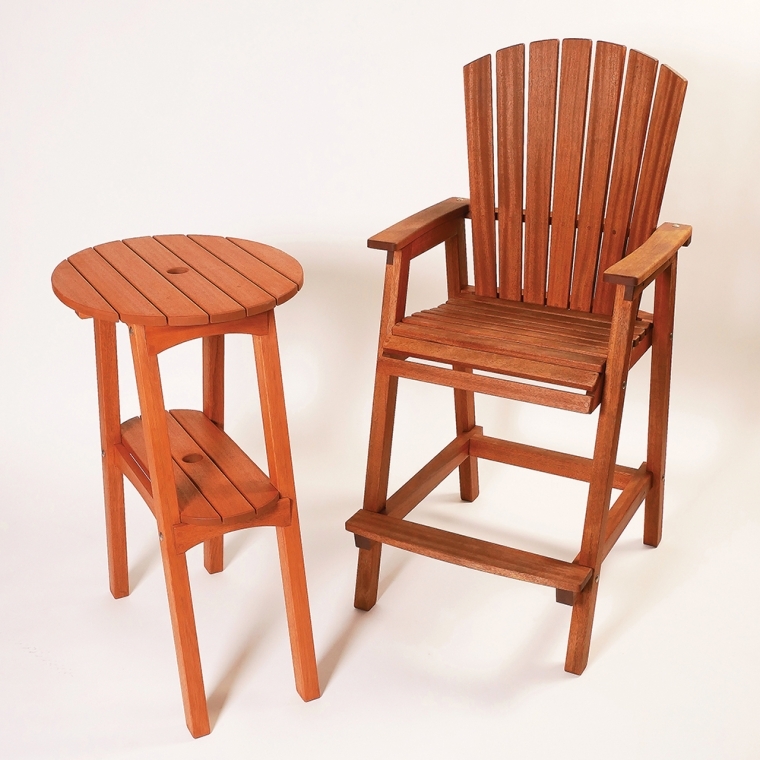 Rockler Bar-Height Adirondack Table Plan with Templates - full pic 