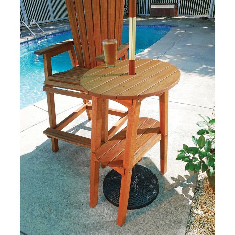 Rockler Bar-Height Adirondack Table Plan with Cardboard Templates - full pic 