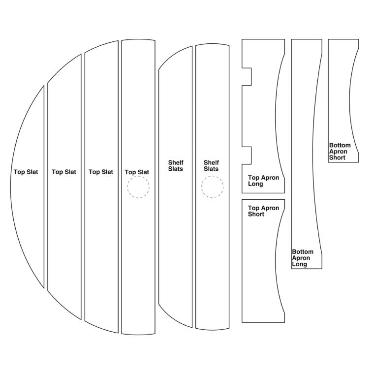 Rockler Bar-Height Adirondack Table Plan with Cardboard Templates - full pic 