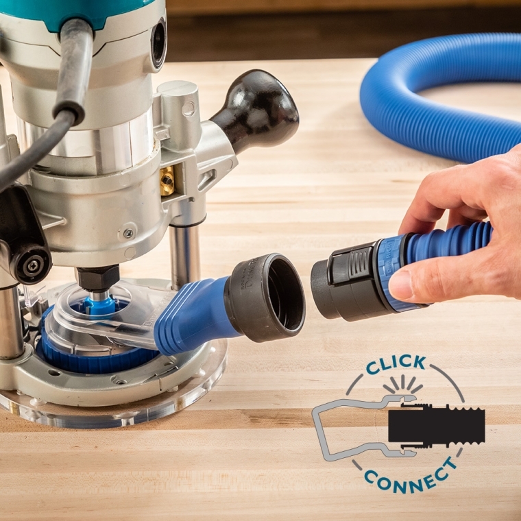 Dust Right Click-Connect Router Dust Port and Plate with Edge-Routing Dust Port - full pic 
