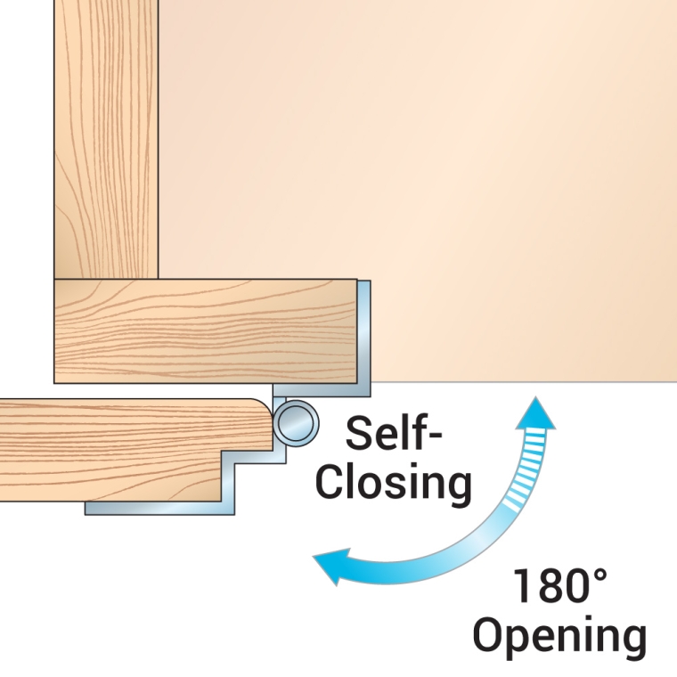 3/8'' Inset Self-Closing Partial Wrap Cabinet Hinges - full pic 
