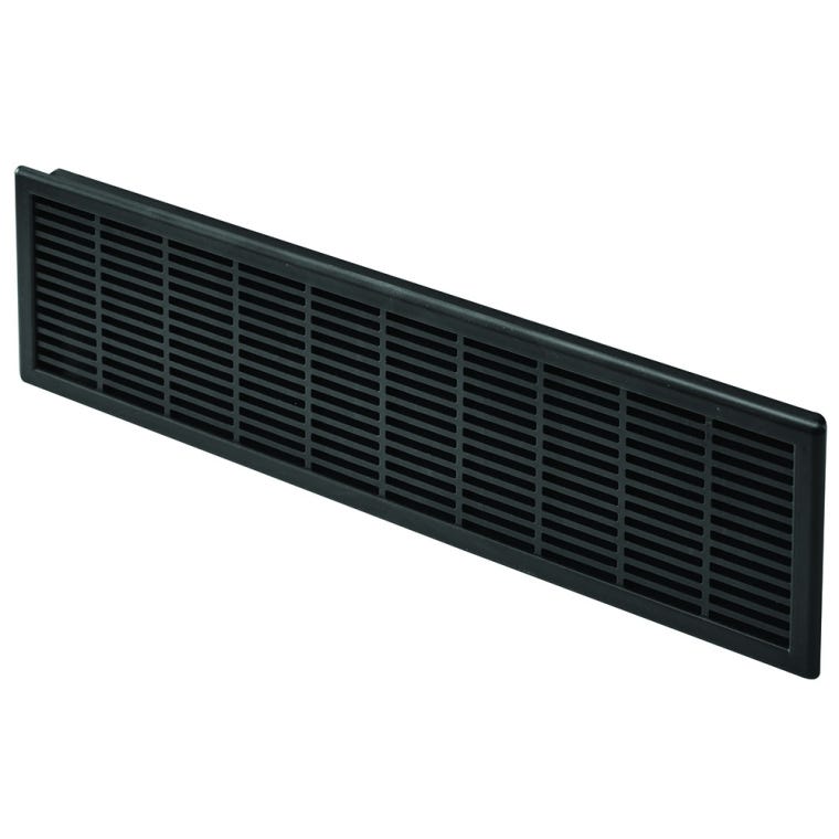 Black Rectangular Vent Grill, Fits 2-3/8'' x 8-5/8'' Opening - full pic 