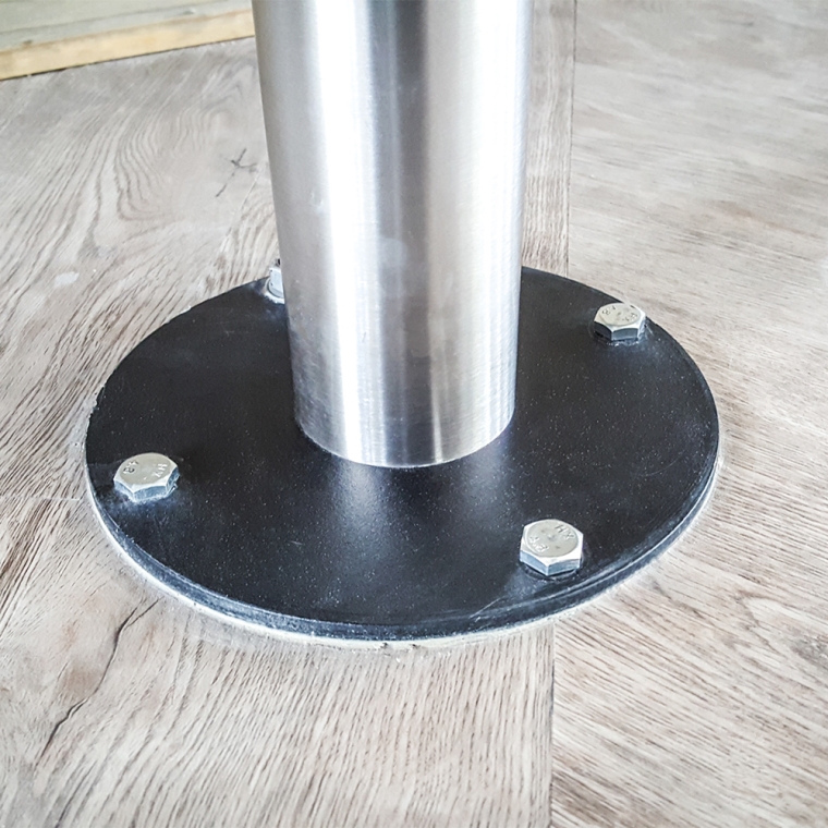 Bolt-Down Stainless Steel Table Base/Pedestal - full pic 
