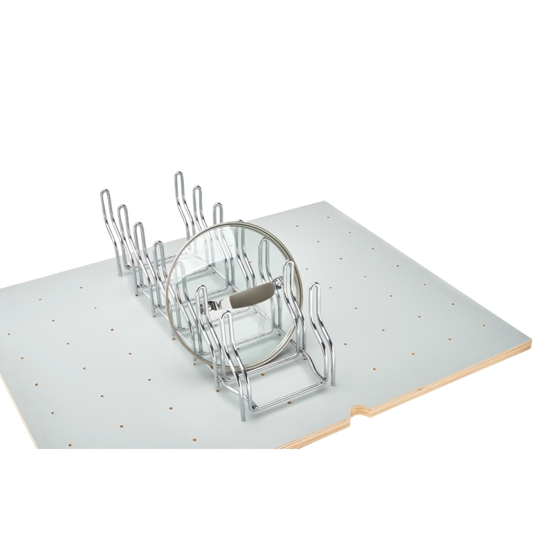 Rev-A-Shelf- Peg Board Stainless Steel Lid Organizer for Drawers  - full pic 