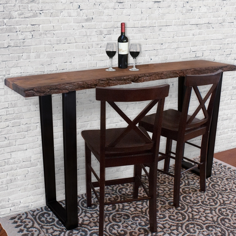 U-Shaped  Welded Steel Table Leg Set, Black - full pic 