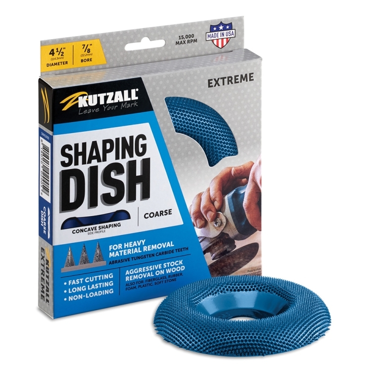 Kutzall Extreme - 4-1/2'' Shaping Dish, 7/8'' Bore, Coarse - full pic 