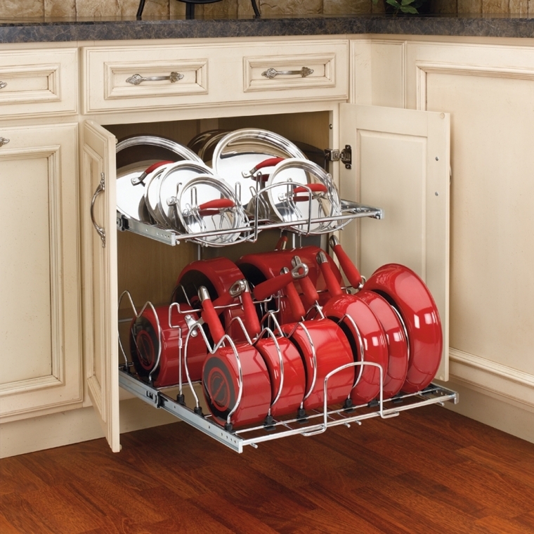 Rev-A-Shelf Two-Tier Soft-Close Pull-Out Cookware Organizers - full pic 