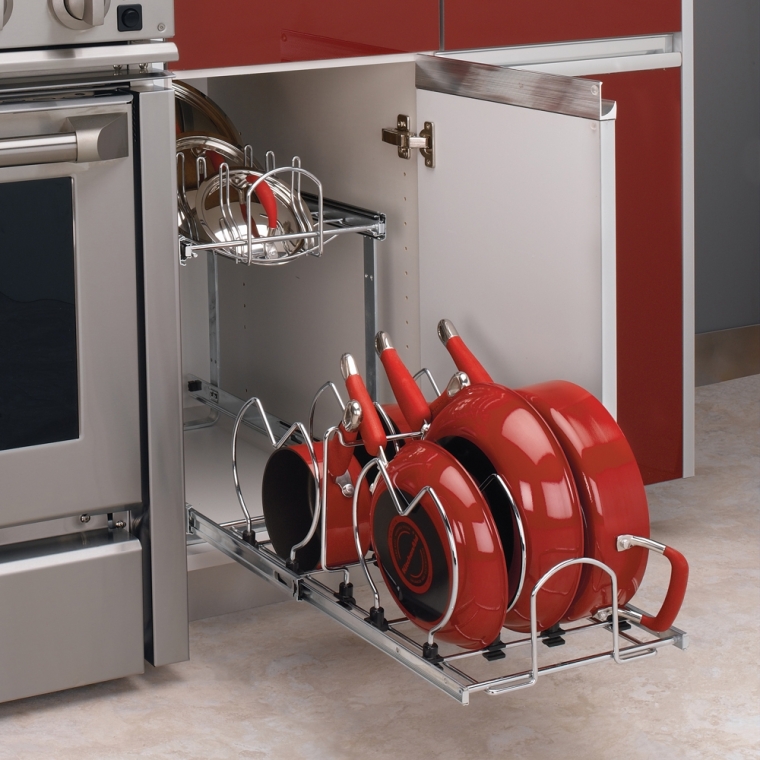 Rev-A-Shelf Two-Tier Soft-Close Pull-Out Cookware Organizers - full pic 
