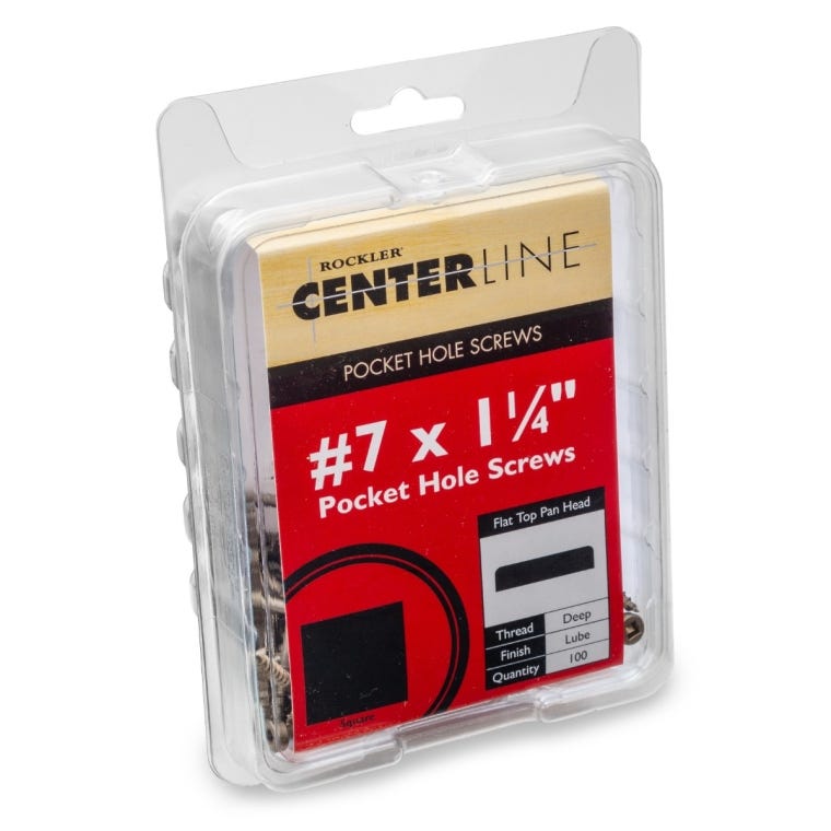 Centerline #7 x 1-1/4'' Pan Head Square Drive Pocket Hole Screws, Coarse Thread, Lube Finished, 200-Pack - full pic 