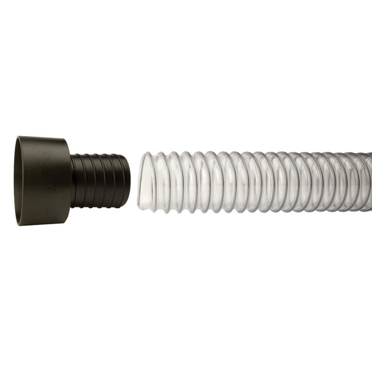 Dust Right Flared Quick Coupler, 4'' Port to 2-1/2'' Hose - full pic 