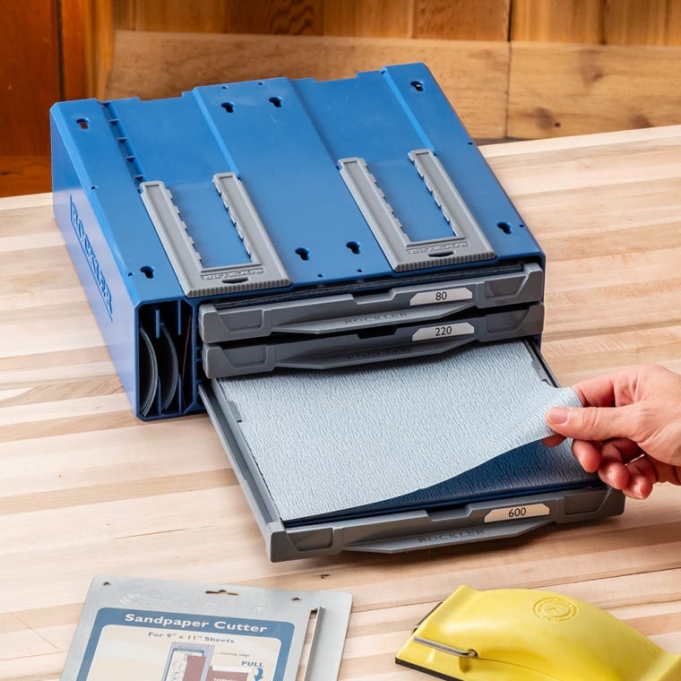 Rockler Sandpaper Storage System, 9'' x 11'' Sheets - full pic 