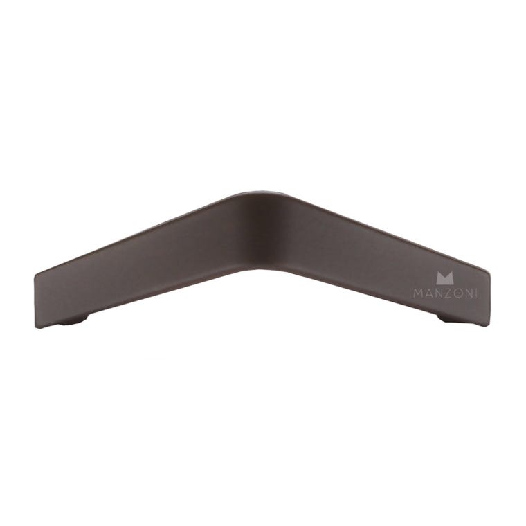 4-5/8''  Boomerang Cabinet Pull, Satin Black - full pic 