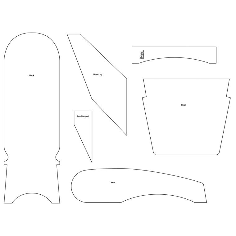 Rockler Westport Adirondack Chair Plan with Cardboard Templates - full pic 